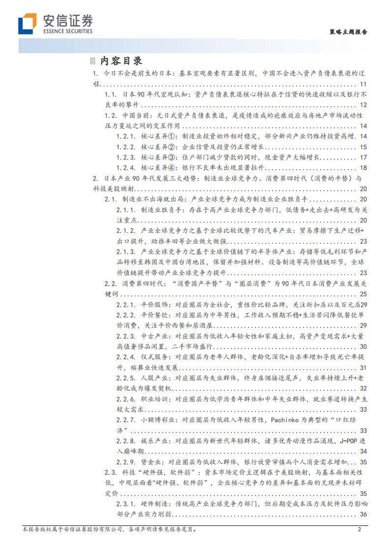 安信证券-基于日本经济与产业变迁深度思考和股市定价借鉴
