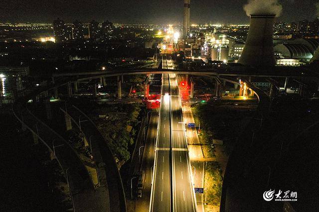 实拍!烟台最大、三层互通!港城西大街互通立交今日通车