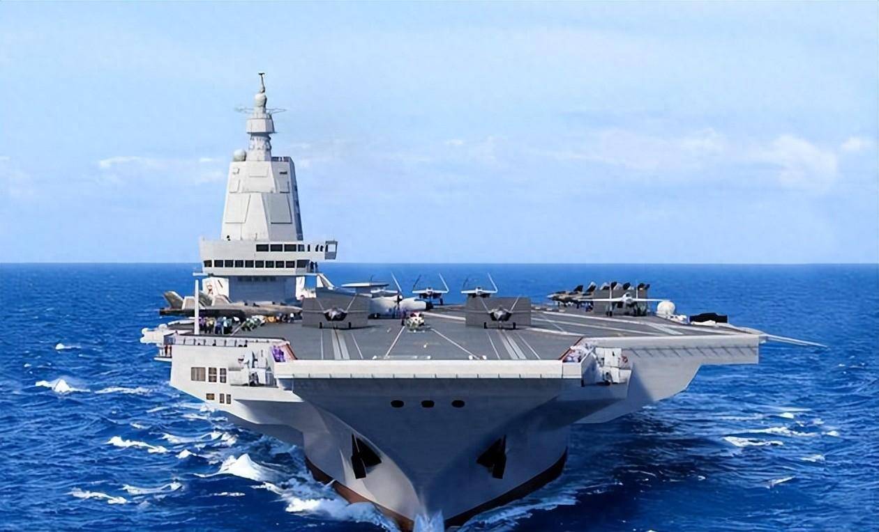 福建舰刚入列，004核航母就传来好消息？排水量或超10万吨，90架舰载机激光武器