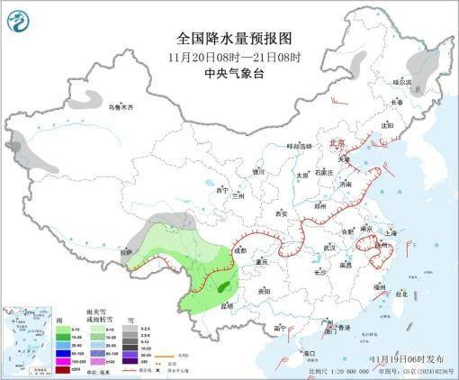 寒潮影响趋于结束 我国东南部和南部近海有大风